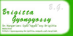 brigitta gyongyossy business card