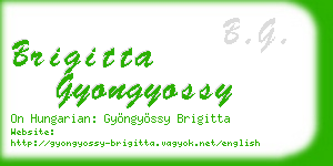 brigitta gyongyossy business card